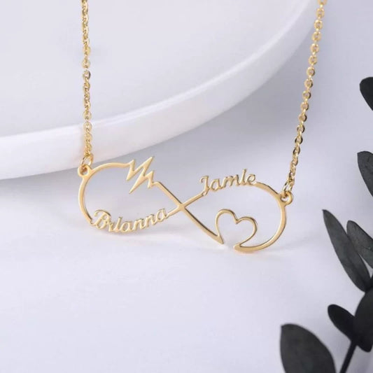 Infinity Couple Name Necklace - 30% OFF