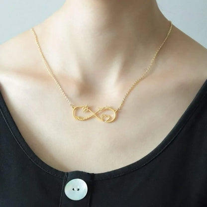 Infinity Couple Name Necklace - 30% OFF