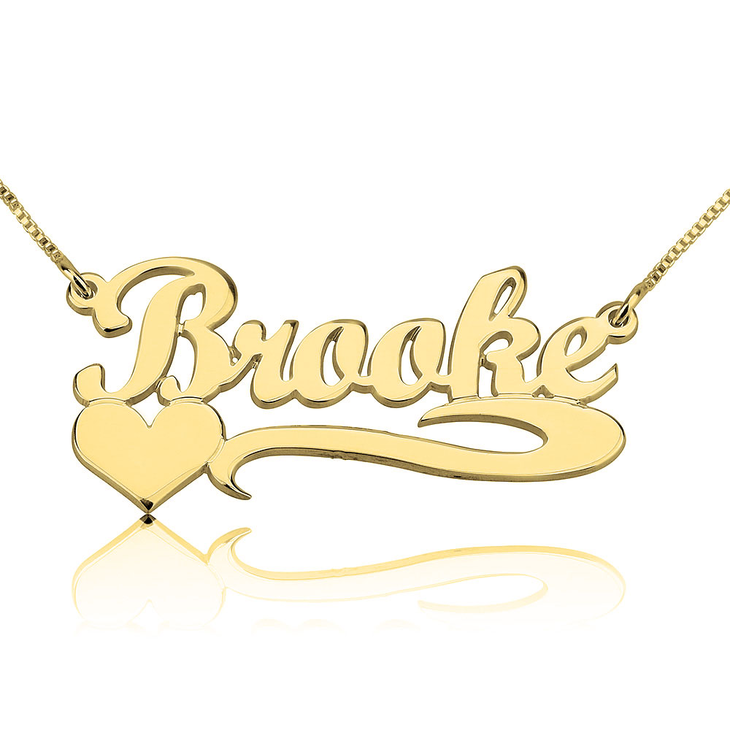 Name Necklace With Heart