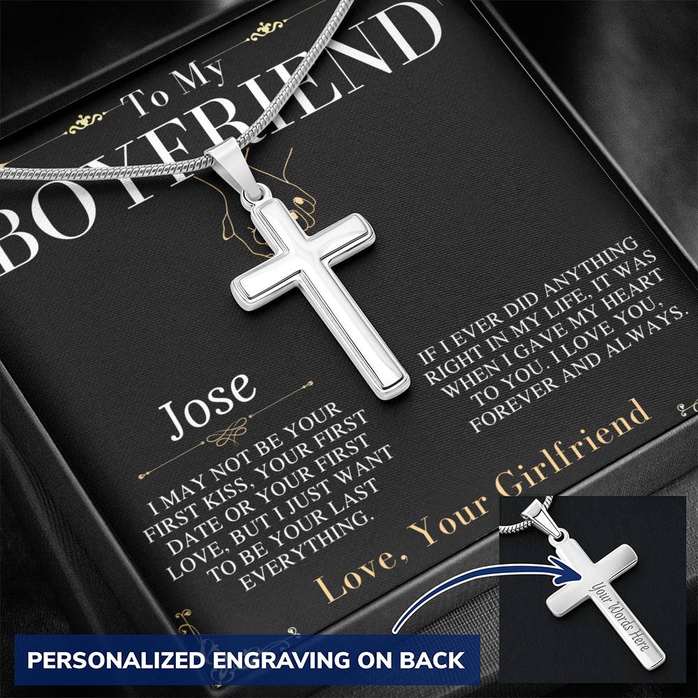 Boyfriend Gift, Cross Necklace Gifts for Boyfriend, Valentine's Day Gift for Boyfriend, Boyfriend Anniversary Gift, Birthday Gift #0913 Jose