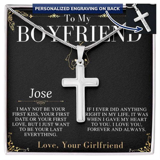 Boyfriend Gift, Cross Necklace Gifts for Boyfriend, Valentine's Day Gift for Boyfriend, Boyfriend Anniversary Gift, Birthday Gift #0913 Jose