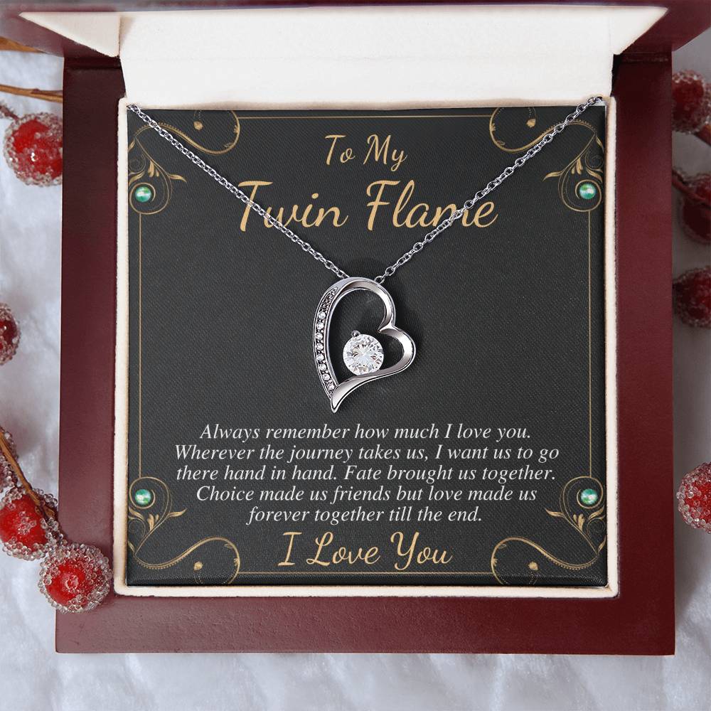 Gift For Meaningful Twin Flame Heart Necklace, Gift for Wife, Twin Flame Jewelry, Twin Flame Gift, To My Twin Flame, Christmas Gift for Her Princess Mani xxxxxxx