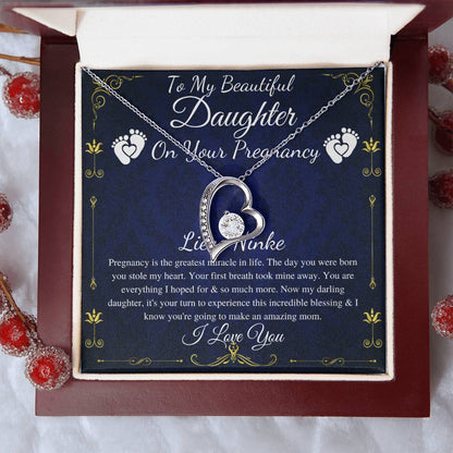 Daughter Pregnancy Gift for Daughter Baby Shower Gift for Mom to be Gift for Expecting Mom Gift Pregnant Daughter Gift from Mom, Heart #0212 Lieve Ninke