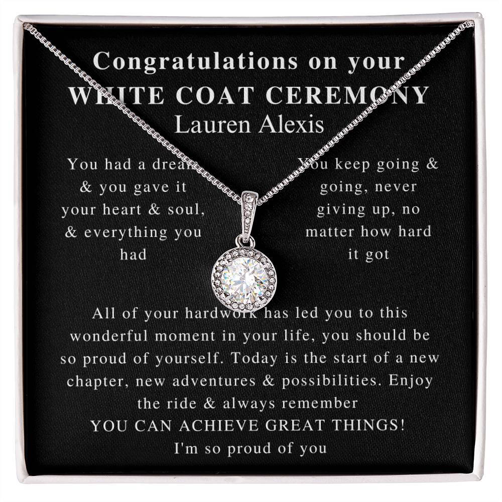 white coat charm ,Beautiful White Coat Ceremony, Best White Coat Ceremony, Best Necklace, Beautiful Jewelry, Beautiful Necklace, Gifts lauren alexis