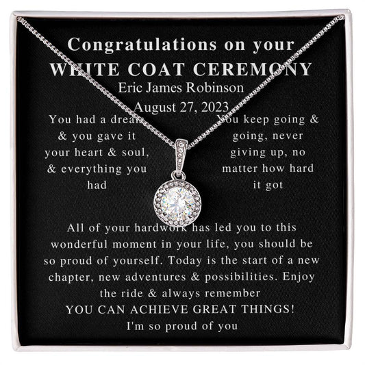 white coat charm ,Beautiful White Coat Ceremony, Best White Coat Ceremony, Best Necklace, Beautiful Jewelry, Beautiful Necklace, Gifts eric james