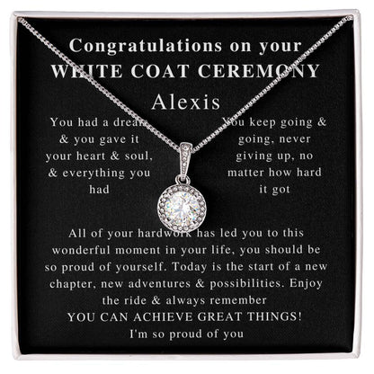 white coat charm ,Beautiful White Coat Ceremony, Best White Coat Ceremony, Best Necklace, Beautiful Jewelry, Beautiful Necklace, Gifts Alexis