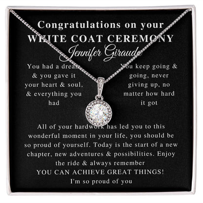 white coat charm ,Beautiful White Coat Ceremony, Best White Coat Ceremony, Best Necklace, Beautiful Jewelry, Beautiful Necklace, Gifts Jennifer Giraudo