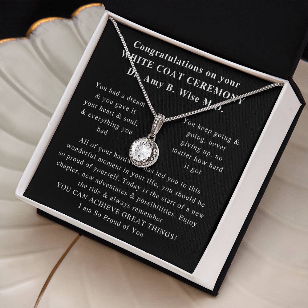 white coat charm ,Beautiful White Coat Ceremony, Best White Coat Ceremony, Best Necklace, Beautiful Jewelry, Beautiful Necklace, Gifts Dr. Amy B. Wise M.D.