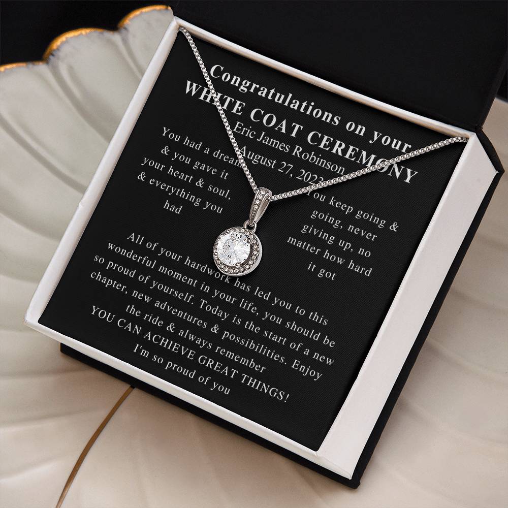 white coat charm ,Beautiful White Coat Ceremony, Best White Coat Ceremony, Best Necklace, Beautiful Jewelry, Beautiful Necklace, Gifts eric james