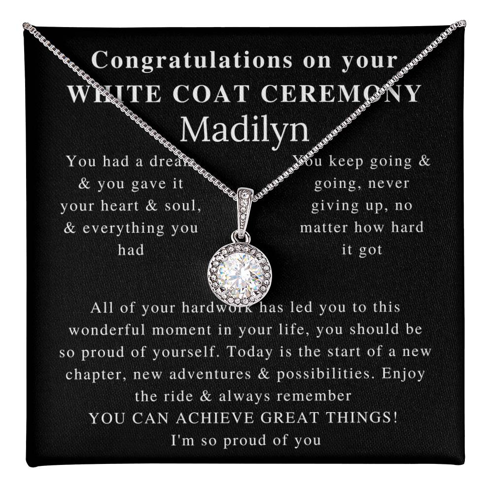 white coat charm ,Beautiful White Coat Ceremony, Best White Coat Ceremony, Best Necklace, Beautiful Jewelry, Beautiful Necklace, Gifts Madilyn