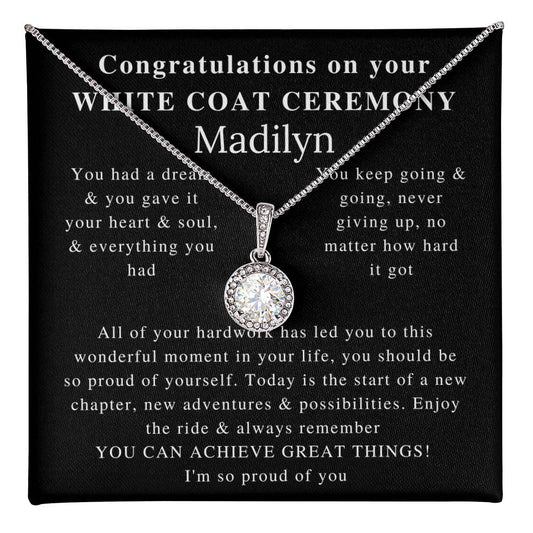 white coat charm ,Beautiful White Coat Ceremony, Best White Coat Ceremony, Best Necklace, Beautiful Jewelry, Beautiful Necklace, Gifts Madilyn