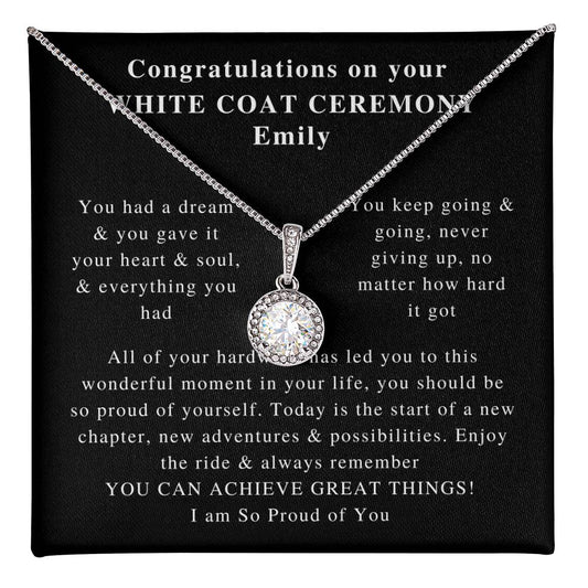 white coat charm ,Beautiful White Coat Ceremony, Best White Coat Ceremony, Best Necklace, Beautiful Jewelry, Beautiful Necklace, Gifts Emily