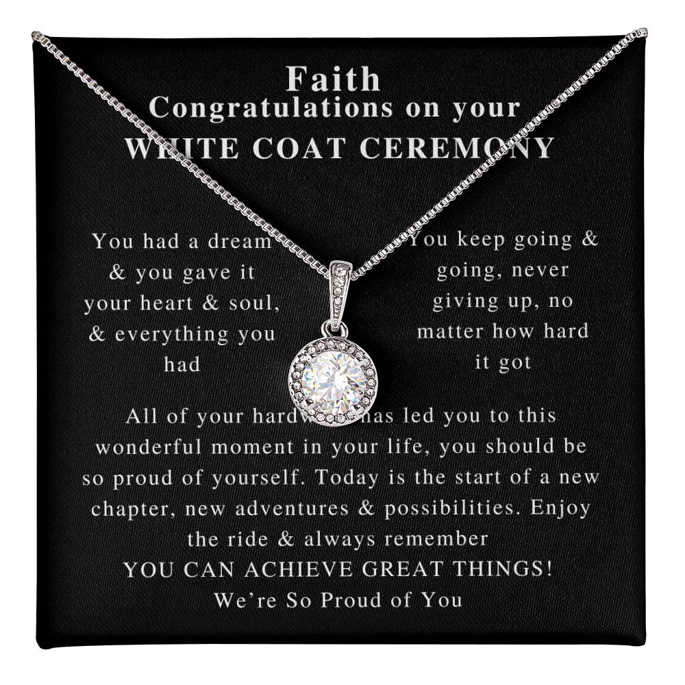 white coat charm ,Beautiful White Coat Ceremony, Best White Coat Ceremony, Best Necklace, Beautiful Jewelry, Beautiful Necklace, Gifts faith