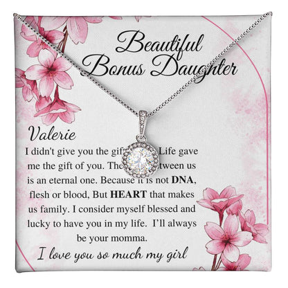 To my Bonus Daughter Beautiful Necklace, Stepdaughter Gift, Bonus Daughter Birthday Gift, Gift for Bonus Daughter, Christmas Gift for Girls Valerie