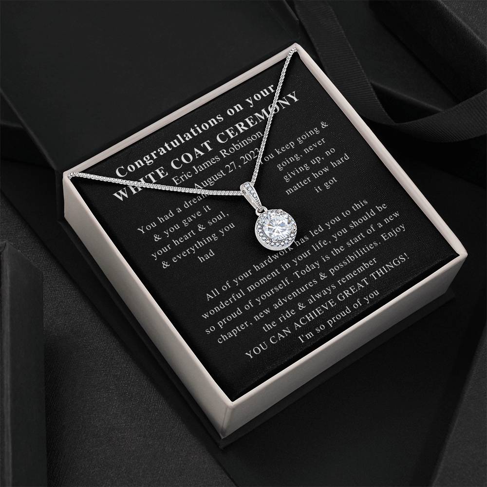 white coat charm ,Beautiful White Coat Ceremony, Best White Coat Ceremony, Best Necklace, Beautiful Jewelry, Beautiful Necklace, Gifts eric james