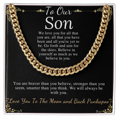 Sentimental Son Gifts from Mom, Son Chain Necklace, Mother to Son Gifts, Christmas Gifts for Son Birthday, Gifts for Son from Mother punkapoo