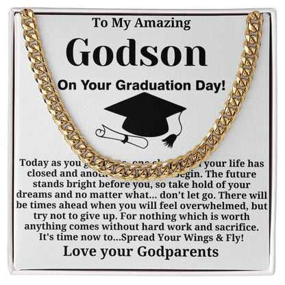 Custom godson Graduation Stainless Steel Necklace High School Graduation Gift for godson godson Graduation Gift Graduation Gift for godson