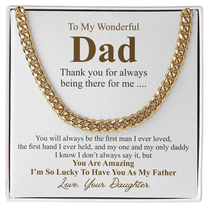 to my wonderful dad correct one