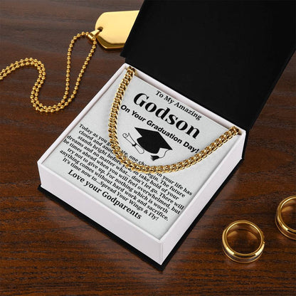 Custom godson Graduation Stainless Steel Necklace High School Graduation Gift for godson godson Graduation Gift Graduation Gift for godson