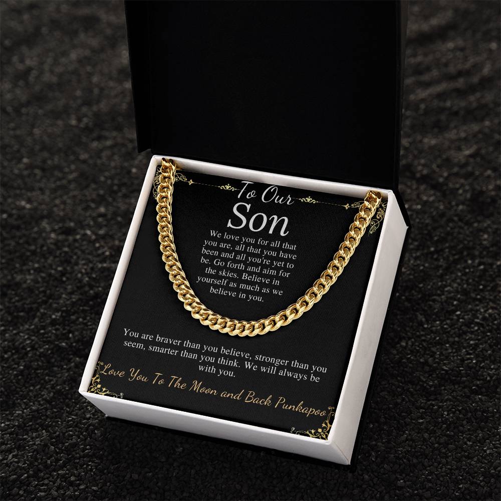 Sentimental Son Gifts from Mom, Son Chain Necklace, Mother to Son Gifts, Christmas Gifts for Son Birthday, Gifts for Son from Mother punkapoo