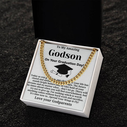 Custom godson Graduation Stainless Steel Necklace High School Graduation Gift for godson godson Graduation Gift Graduation Gift for godson