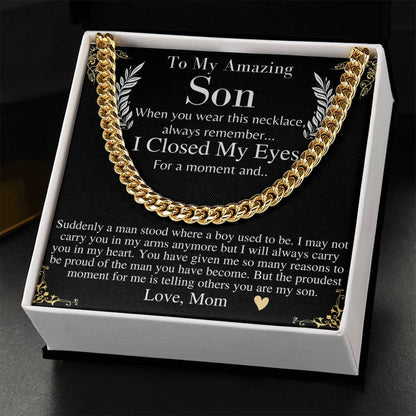 to my amazing son chain necklace