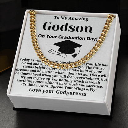 Custom godson Graduation Stainless Steel Necklace High School Graduation Gift for godson godson Graduation Gift Graduation Gift for godson