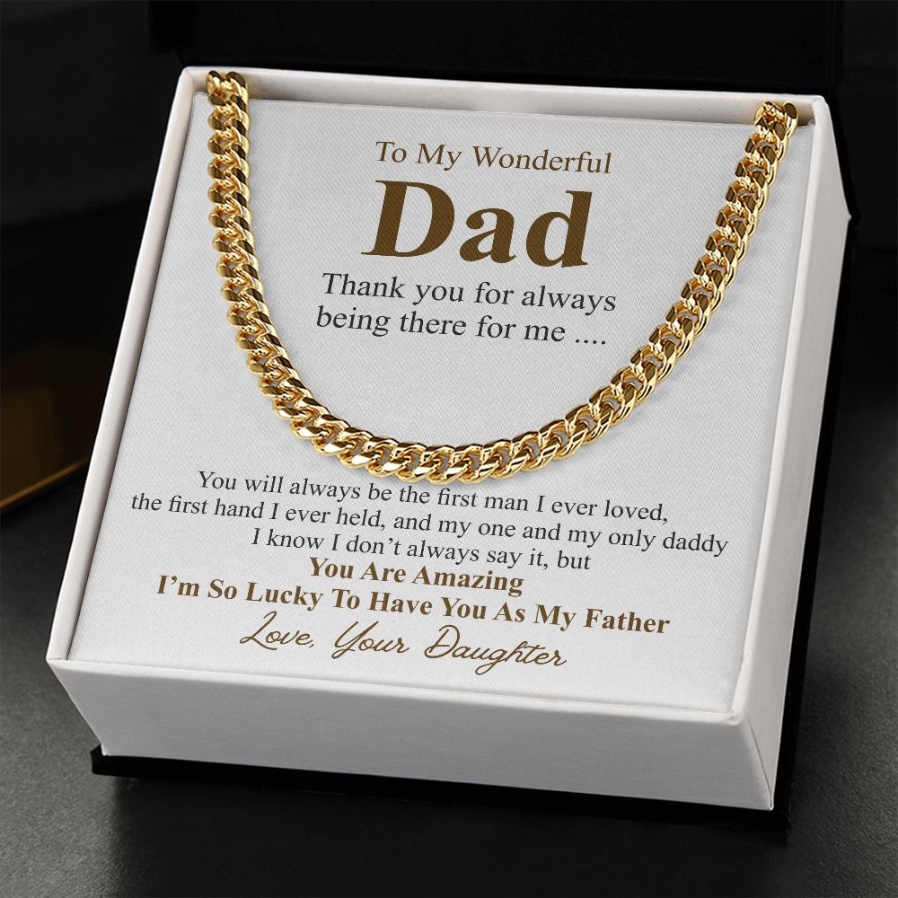 to my wonderful dad correct one