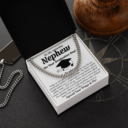 Custom Nephew Graduation Stainless Steel Necklace High School Graduation Gift for Nephew Nephew Graduation Gift Graduation Gift for Nephew Salvatore