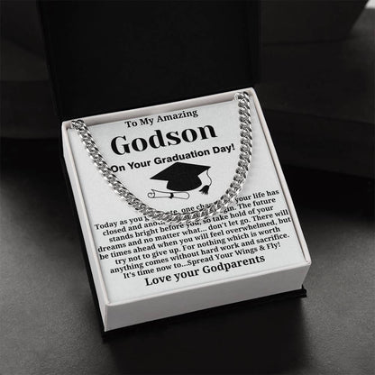 Custom godson Graduation Stainless Steel Necklace High School Graduation Gift for godson godson Graduation Gift Graduation Gift for godson