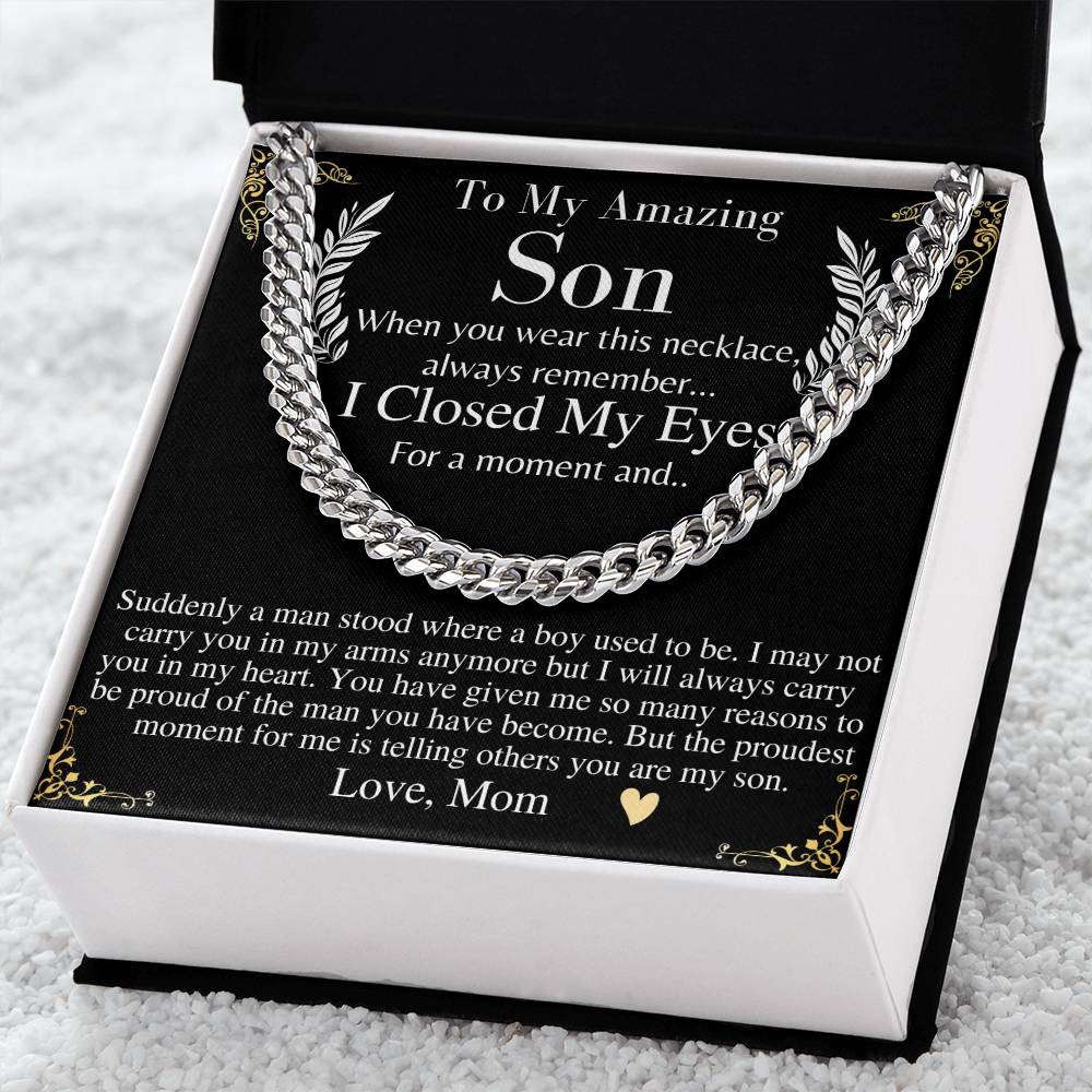 to my amazing son chain necklace