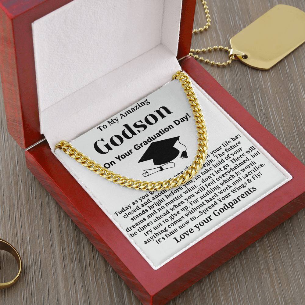 Custom godson Graduation Stainless Steel Necklace High School Graduation Gift for godson godson Graduation Gift Graduation Gift for godson