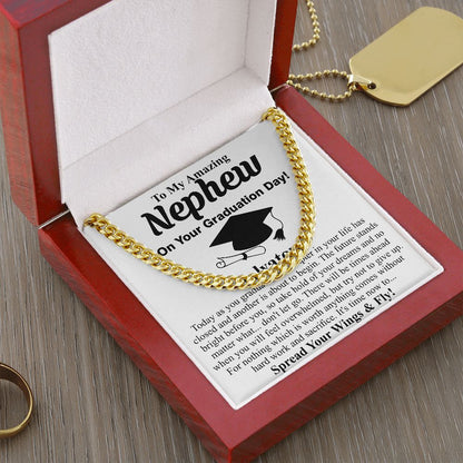 Custom Nephew Graduation Stainless Steel Necklace High School Graduation Gift for Nephew Nephew Graduation Gift Graduation Gift for Nephew Salvatore