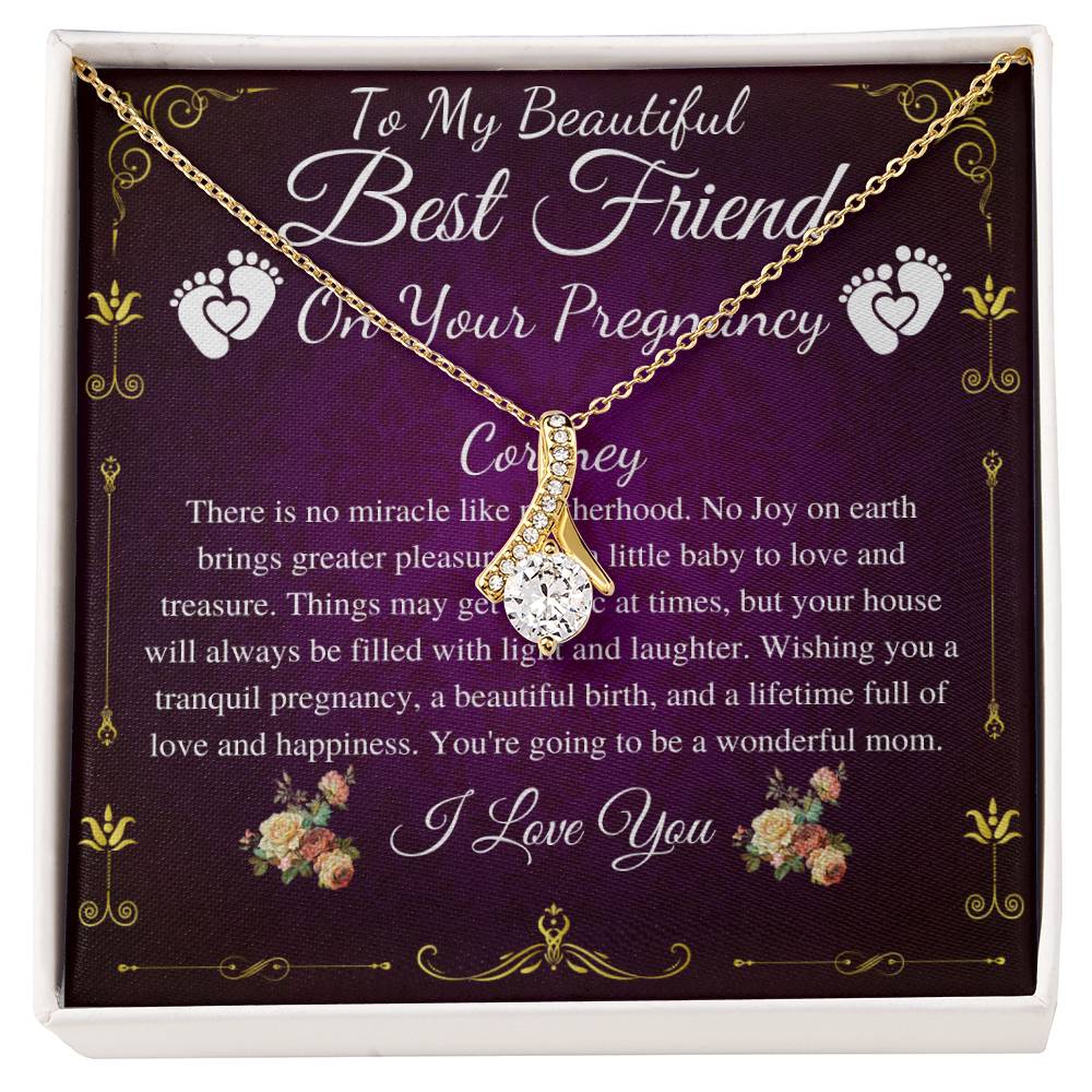 Best Friend Pregnancy Gift For Best Friend Baby Shower Gift For Mom To Be Gift For Expecting Mom Gift Pregnant Friend Gift Necklace #0218 Cortney