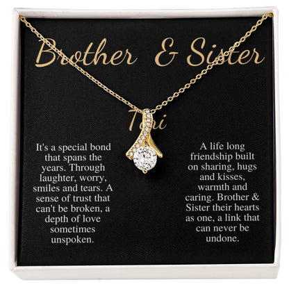 Brother And Sister Necklace, Birthday Gift For Sister, Gift From Brother,Brother And Sister Gift,Sister Christmas Gift Necklace for Women Tori