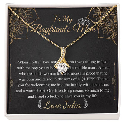 Boyfriends Mom Gift Necklace On Her Birthday, Boyfriends Mom Neckalce, Mothers Day Gift for Boyfriends Mom, Necklace Gift for Mother In Law Julia