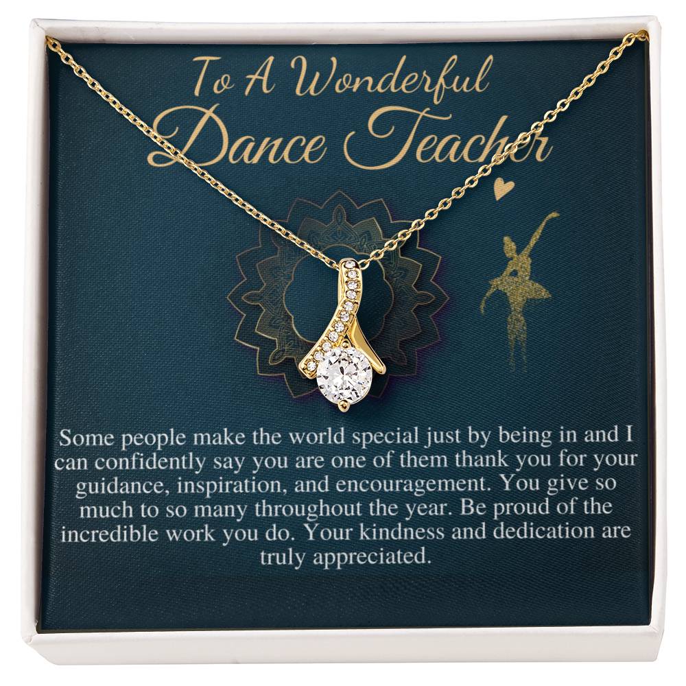 Dance Teacher Gifts for Ballet Teacher Gift Jewelry with Card, Dance recital Gift for teacher, Christmas Gift For Dance Teacher #0756 w/o name