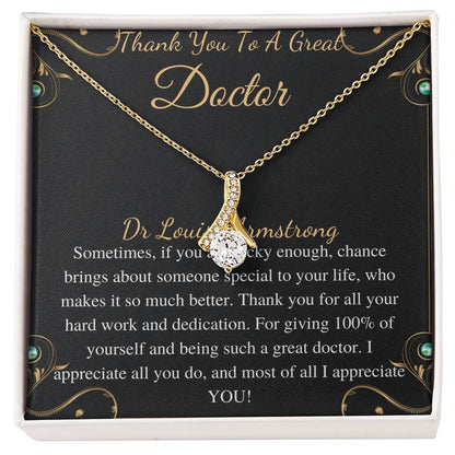 Doctor Gift for Doctor Woman Doctor Appreciation Gift Doctor Thank You Gift Card, Necklace for Doctor, Dr. Thank You, All Dr Louise Armstrong