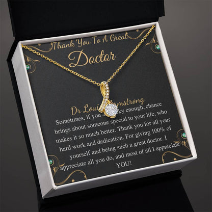 Doctor Gift for Doctor Woman Doctor Appreciation Gift Doctor Thank You Gift Card, Necklace for Doctor, Dr. Thank You, All Dr Louise Armstrong