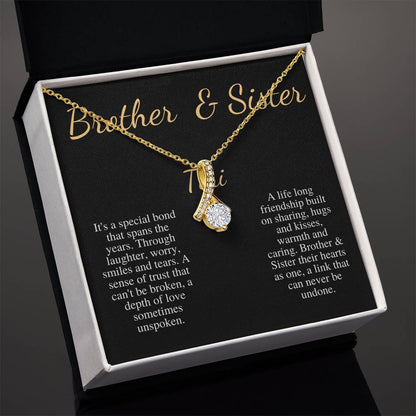 Brother And Sister Necklace, Birthday Gift For Sister, Gift From Brother,Brother And Sister Gift,Sister Christmas Gift Necklace for Women Tori