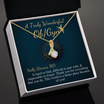 ObGyn Gift Necklace | Gift for Obstetrician Gynecologist | Gift for Ob/Gyn Necklace | A Truly Wonderful Ob/Gyn Gift, Alluring Beauty #0707 Holly Stevens MD