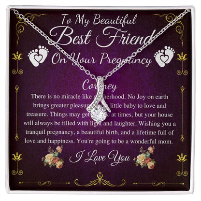 Best Friend Pregnancy Gift For Best Friend Baby Shower Gift For Mom To Be Gift For Expecting Mom Gift Pregnant Friend Gift Necklace #0218 Cortney