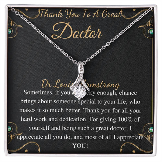 Doctor Gift for Doctor Woman Doctor Appreciation Gift Doctor Thank You Gift Card, Necklace for Doctor, Dr. Thank You, All Dr Louise Armstrong