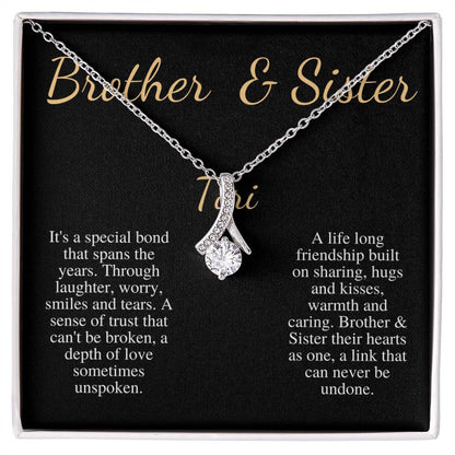 Brother And Sister Necklace, Birthday Gift For Sister, Gift From Brother,Brother And Sister Gift,Sister Christmas Gift Necklace for Women Tori