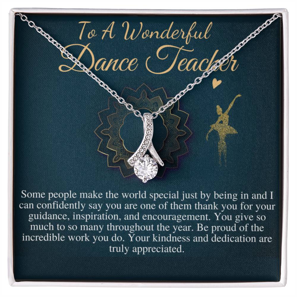 Dance Teacher Gifts for Ballet Teacher Gift Jewelry with Card, Dance recital Gift for teacher, Christmas Gift For Dance Teacher #0756 w/o name