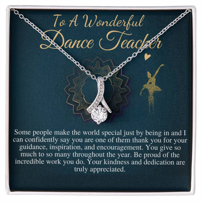 Dance Teacher Gifts for Ballet Teacher Gift Jewelry with Card, Dance recital Gift for teacher, Christmas Gift For Dance Teacher #0756 w/o name