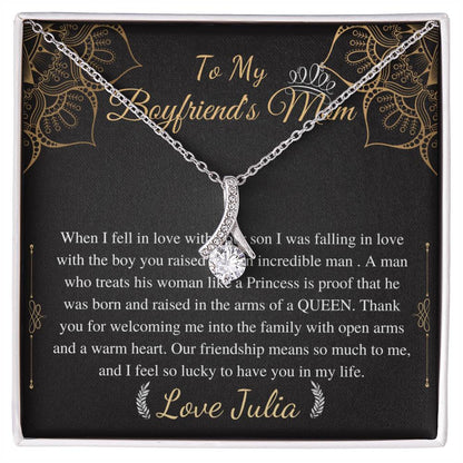 Boyfriends Mom Gift Necklace On Her Birthday, Boyfriends Mom Neckalce, Mothers Day Gift for Boyfriends Mom, Necklace Gift for Mother In Law Julia