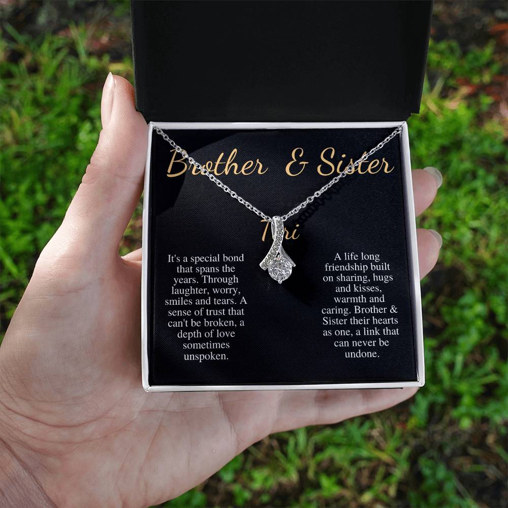 Brother And Sister Necklace, Birthday Gift For Sister, Gift From Brother,Brother And Sister Gift,Sister Christmas Gift Necklace for Women Tori