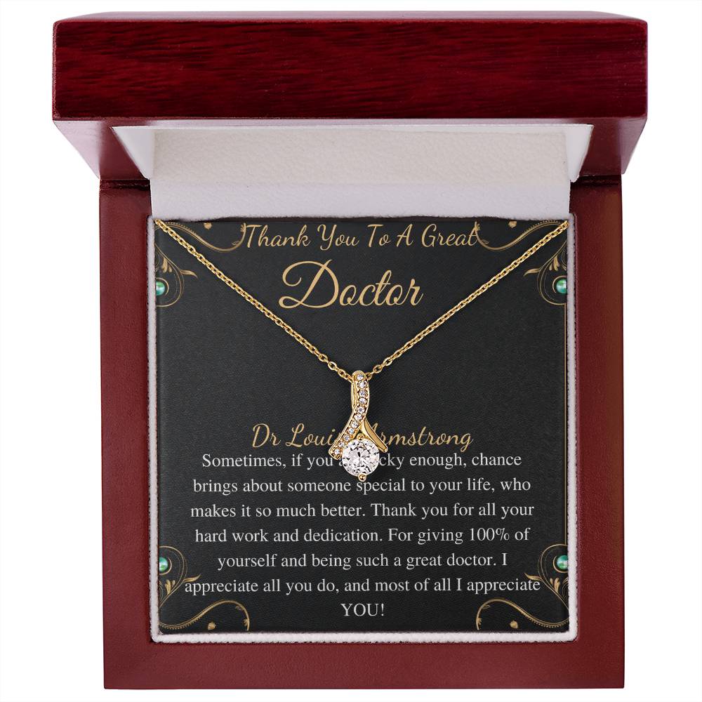 Doctor Gift for Doctor Woman Doctor Appreciation Gift Doctor Thank You Gift Card, Necklace for Doctor, Dr. Thank You, All Dr Louise Armstrong