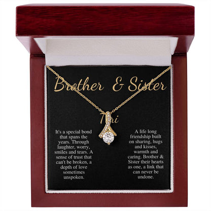 Brother And Sister Necklace, Birthday Gift For Sister, Gift From Brother,Brother And Sister Gift,Sister Christmas Gift Necklace for Women Tori